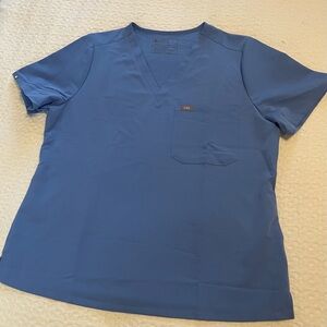 Figs‎ Classic Blue Short Sleeve Tee